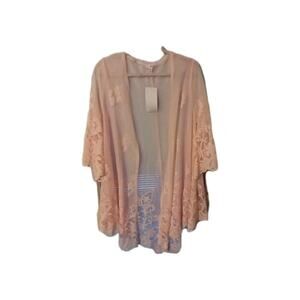 Eyeshadow NWT Pink Kimono Cover-up Duster Sz Med. Maxi Length Fairy Cottage